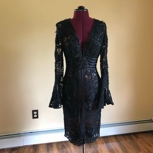 Short Black Lace Dress (Size 6)
